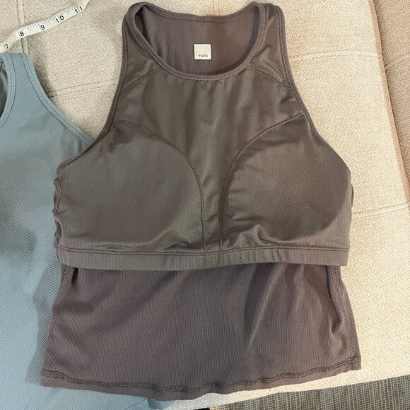 TWO Vuori Pose Plyo Tanks Green Brown Sz M - Picture 5 of 13